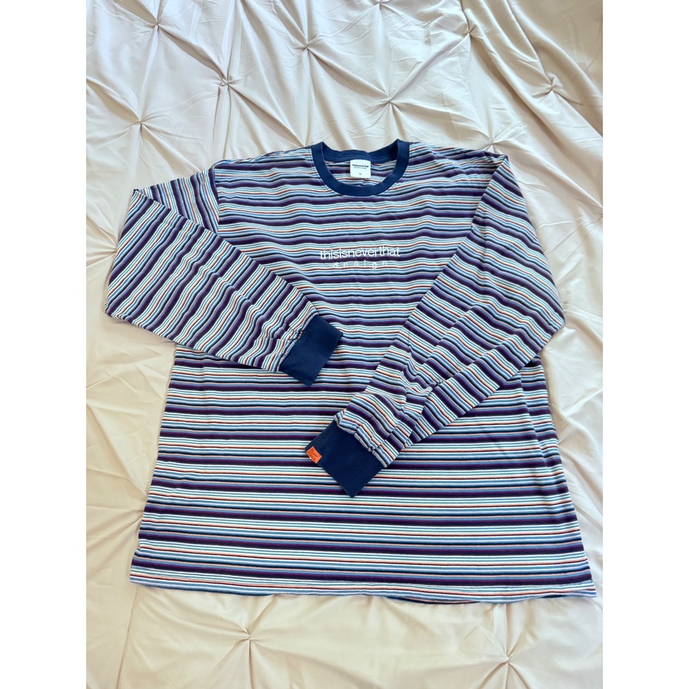thisisneverthat Striped Long Sleeve T-Shirt XL Multi Color TN21SLS010 Mens